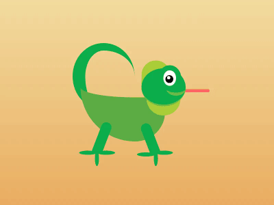 Iguana animation css design flat html