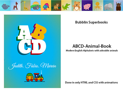 ABCD-Animal-Book animation book css design digital flat html