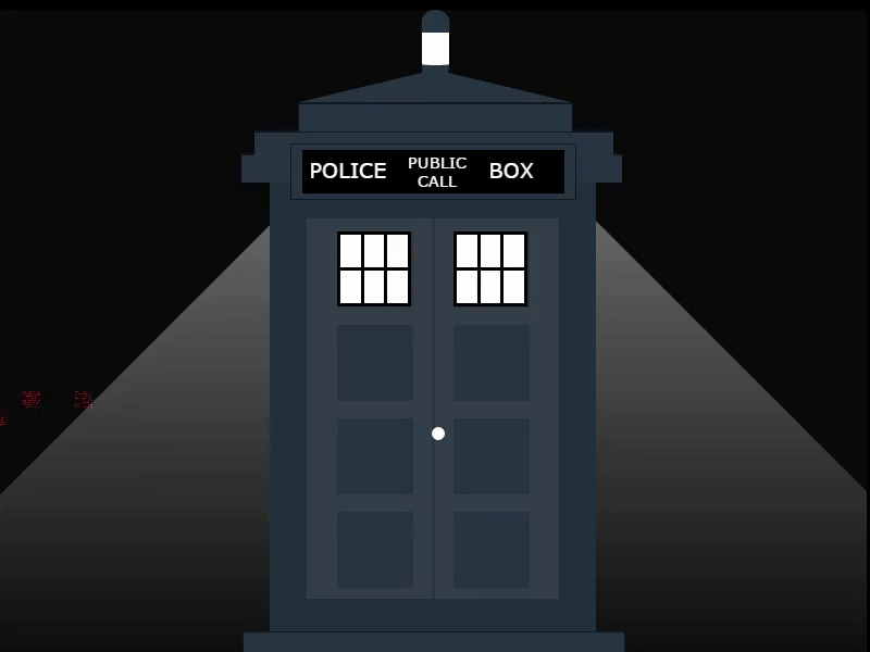 Tardis animation css design flat html