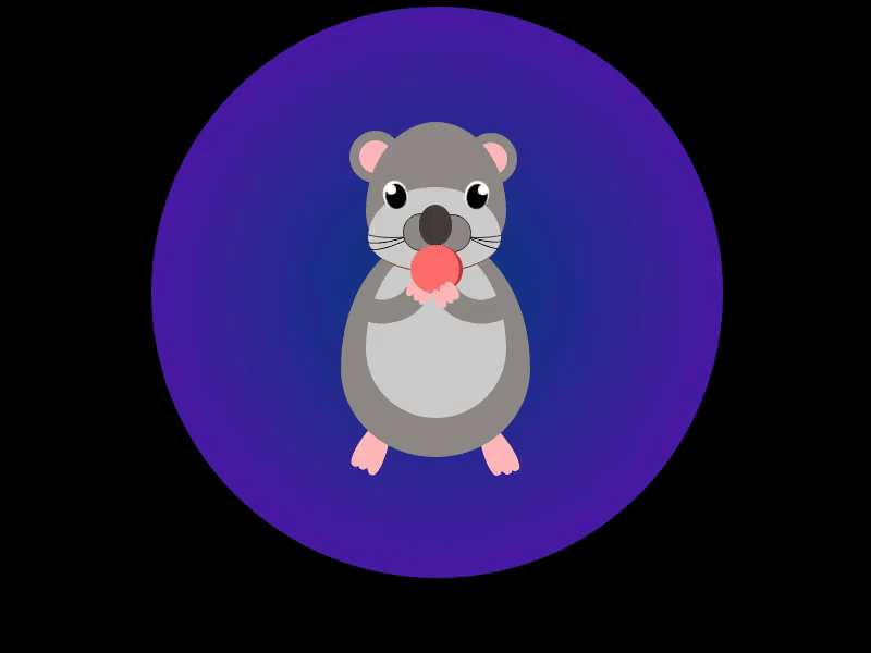 Hamster animation css design flat html