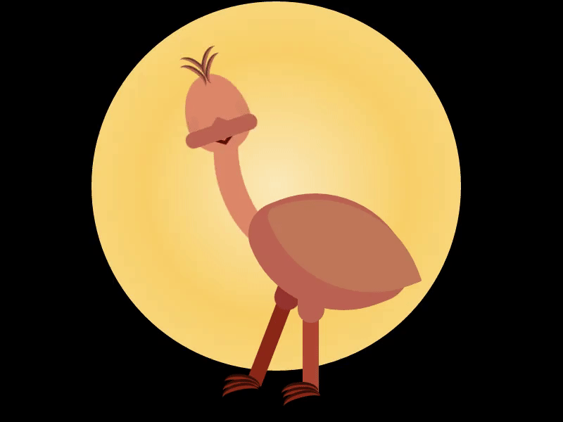Emu animation book css design digital flat html