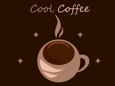 Cool Coffee design flat illustration