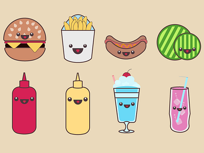 Eat and drink design flat illustration