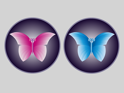 Butterflys design gradients illustration