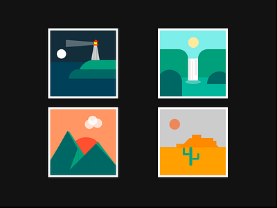 CSS Landscapes icons css design flat icons landscapes