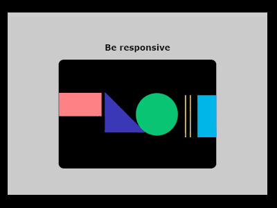 Be responsive animation css design flat illustration