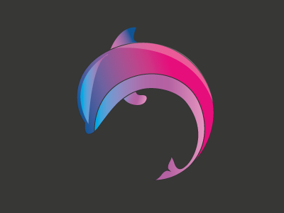 Dolphin design gradients illustration
