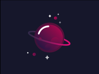 Planet design gif gradients illustration