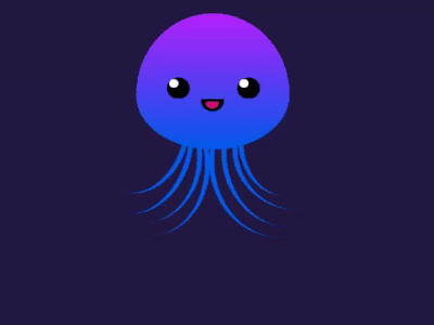 Cute Jellyfish animation css design gif illustration