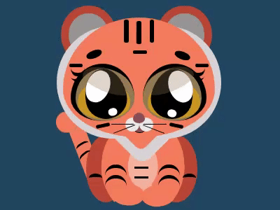 Cute Tiger css design gif html illustration