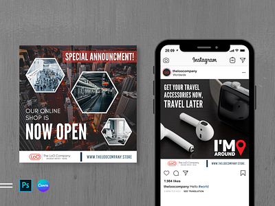 Social Media Banner - Instagram Feed Design banner branding design graphic design instagram ads instagram design social media design travel