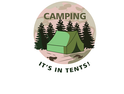 camping it's in tents design illustration vector