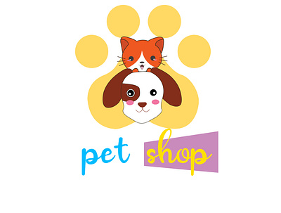 pets shop logo animasi design illustration logo pets vector