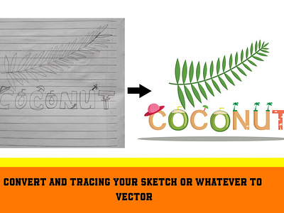 convert and tracing sketch to vector