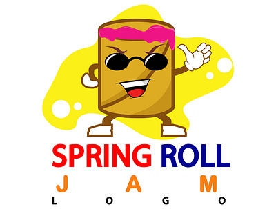 spring roll logo food jam logo logodesign shutterstock spring roll