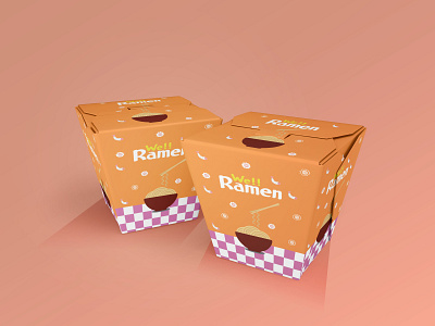 We!! Ramen design packaging brending design food illustration japan packaging ramen table