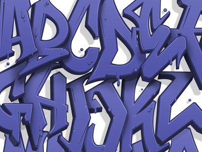 Sketchabet benthayer graffitti street thayer typography vector