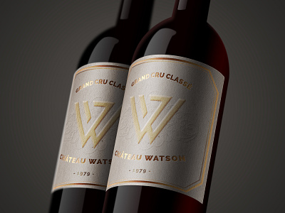 Wine Bottle Label Webbing Studio branding design