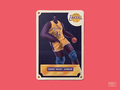 NBA Card – Magic Johnson basketball design illustration lakers magic johnson nba player