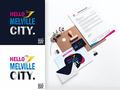 Logo Design for Hello Melville City AU (and branding preview) branding design flat illustration logo minimal