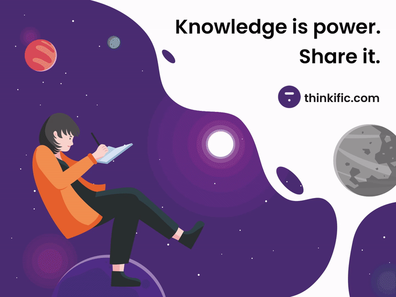 The Power of Knowledge astronomy design dribbble illustration knowledge officialplayoff outerspace playoff power space thinkific