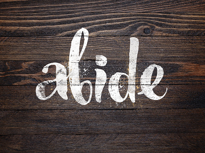 Abide graphic design typography
