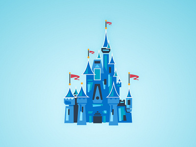 Kingdom castle design disney illustration minimal