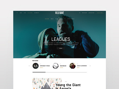 New Relevant Magazine Culture Page design web