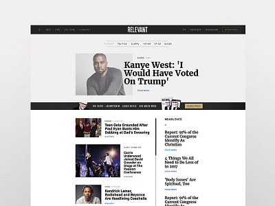 New Relevant Magazine Current Page design web
