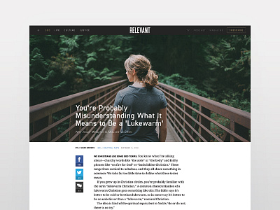 New Relevant Magazine Article Page design web