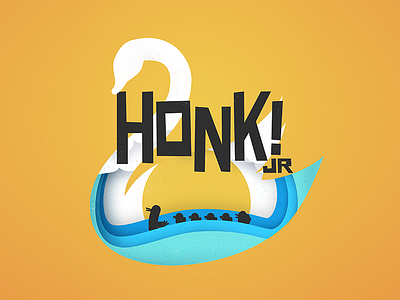 Honk Jr graphic design logo minimal theatre