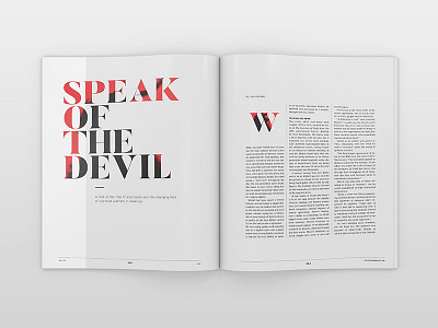 Speak of the Devil creative direction design magazine print