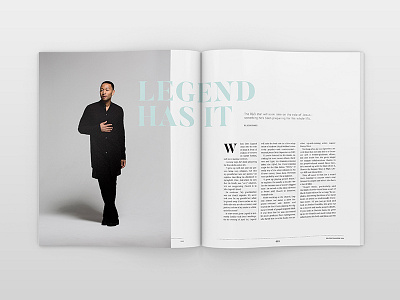 John Legend creative direction design magazine print