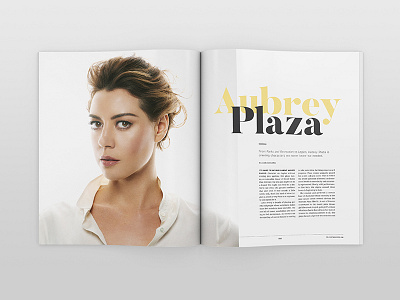 RELEVANT Magazine Aubrey Plaza design layout magazine print