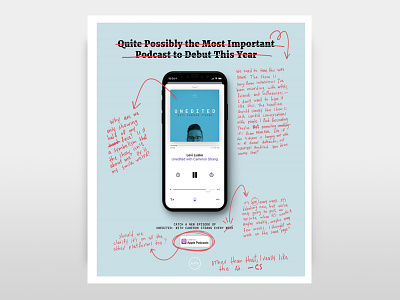 Unedited Podcast Print Ad advertisement creative direction graphic design magazine marketing print