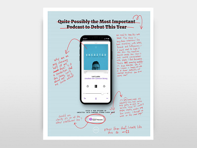 Unedited Podcast Print Ad advertisement creative direction graphic design magazine marketing print