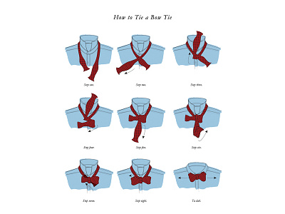 How To Tie A Bow Tie Infographic