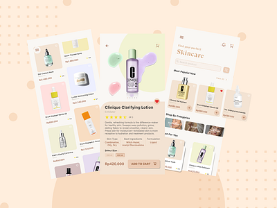 Skincare Mobile App app design dribbbleindo mobileapp mobiledesign ui uidesign uiux uiuxdesign ux