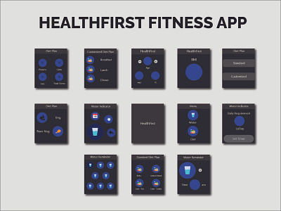 HealthFirst Fitness App design health ui ux