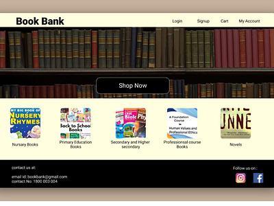 Book Bank Landing Page