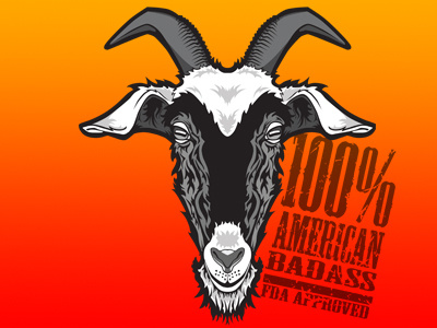 100% AMERICAN BADASS / FDA APPROVED 100 america american animal badass düsseldorf farm goat grey orange usa ziege