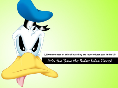 Stick Your Tongue Out Against Animal Cruelty! - Donald animal animal cruelty campaign cause character design deutschland disney donald donald duck duck illustration tongue