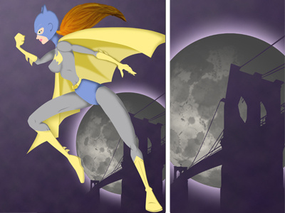 Retro Batgirl batgirl batman character design comicbook comics dc comics femme fatale hero illustration pinup superhero