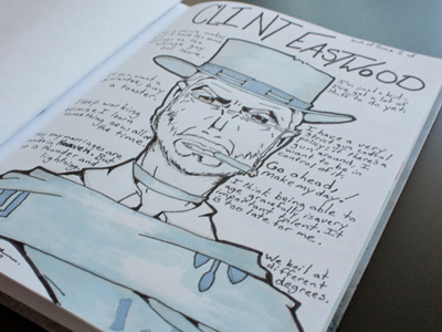 Book of Fame Chapter 1: Clint Eastwood celebrity clint eastwood dirty harry fame illustration josey wales movie star outlaw promarker