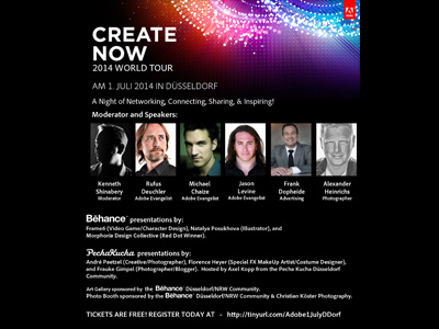 Adobe Create Now Düseldorf - July 1st 2014 adobe behance create now createnow creatives deutschland düsseldorf germany new nrw pecha kucha world tour