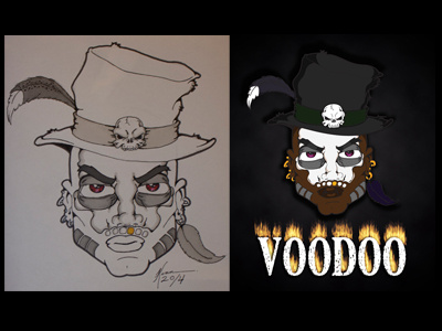 Voodoo King adobe behance character design cintiq cintiq companion illustration illustrator new orleans promarker vector voodoo wacom