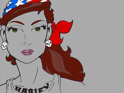Girls of Summer: Harley Girl america girl hasbro mattel motorcycle skull society 6 society6 tattoo woman