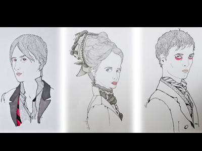 Penny Dreadful - Dorian Gray, Ms. Ives, Victor Frankenstein doctor frankenstein dorian gray dreadfuls eva green fanart harry treadaway ms. ives penny penny dreadful reeve carney vanessa ives victor frankenstein