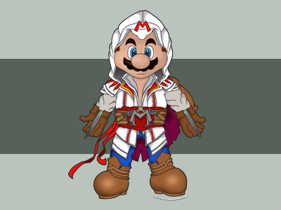 Mario's Creed adobe illustrator adobe photoshop assassins creed character design game game art mario nintendo super mario super smash brothers