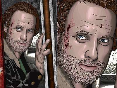 AMC's The Walking Dead: Rick Grimes adobe illustrator amc andrew lincoln cintiq rick grimes the walking dead wacom walkers walking dead zombie